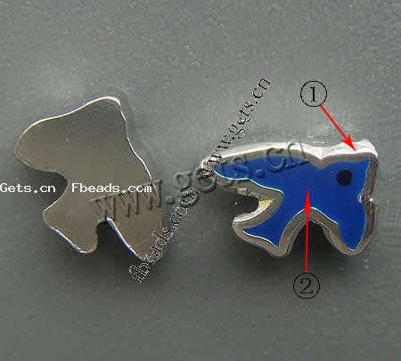 Brass No Hole Pendants, Bird, plated, enamel, more colors for choice, 7x5x2.5mm, Sold By PC