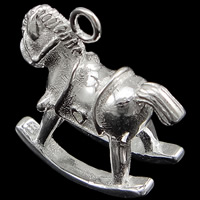 Colgante de plata de rey de animal, plata de ley 925, Caballo, más colores para la opción, Vendido por UD