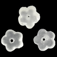 Plastic Ear Nut Component, Flower, white 