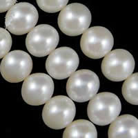 Button Cultured Freshwater Pearl Beads, natural Grade A, 8-9mm Approx 0.8mm Approx 15 Inch 