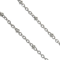 Stainless Steel Oval Chain, original color 2mm, Approx 