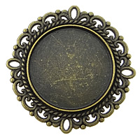 Zinc Alloy Cabochon, Flat Round, plated nickel, lead & cadmium free, 31mm, Inner Approx 19.5mm, Approx 
