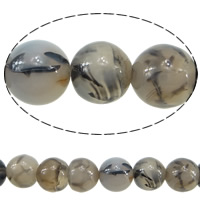 Perles agate veines de dragon naturelles, Rond, multiple tailles pour le choix Environ 1-1.5mm Environ 15 pouce, Vendu par brin[