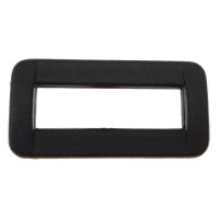 Plastic Buckle, Rectangle, black Approx 