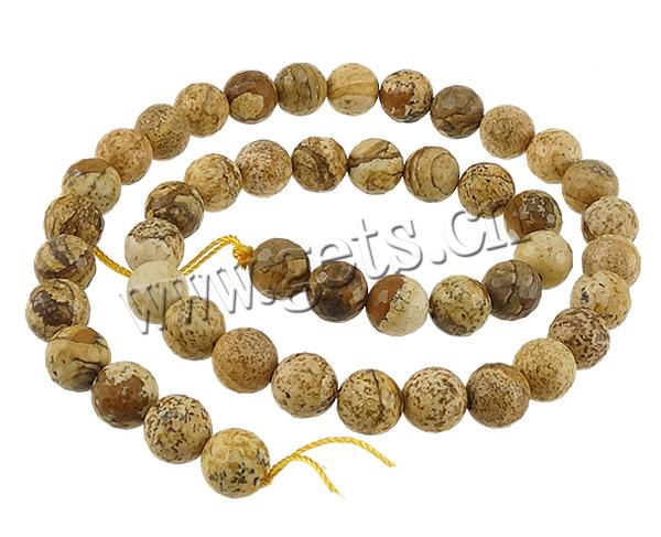 Picture Jasper Beads, Round, different size for choice & faceted, Length:Approx 15 Inch, Sold By Strand