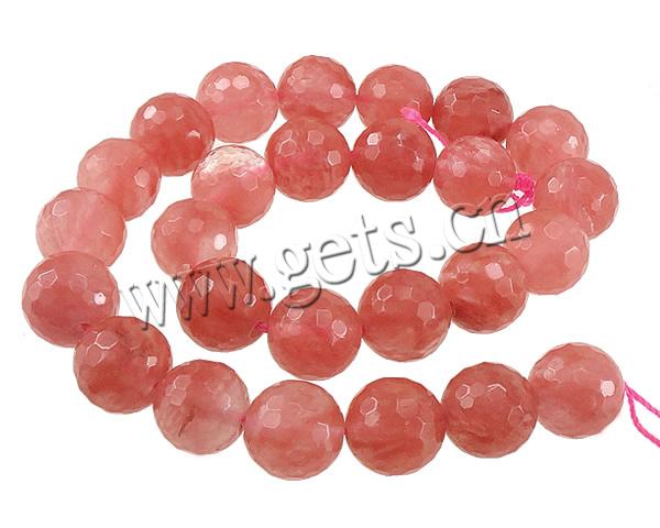Watermelon Pink Bead, Cherry Quartz, Round, natural, different size for choice & faceted, Length:Approx 15 Inch, Sold By Strand