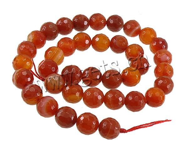 Natural Lace Agate Beads, Round, different size for choice & faceted, red, Length:Approx 15 Inch, Sold By Strand