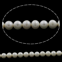 Round Cultured Freshwater Pearl Beads, natural 9-10mm Approx 0.8mm Approx 13.3 Inch 
