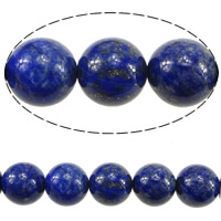 Perles de pierre lasurite naturelles, lapis lazuli naturel, avec Lapis lazuli, Rond, multiple tailles pour le choix pouce, Vendu par kg