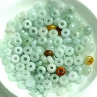 Jadeit Perlen, Kreisring, natürlich, gemischte Farben, 8x3.5mm, Bohrung:ca. 2-3mm, verkauft von PC