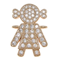 Cubic Zirconia Micro Pave Brass Connector, Girl, plated, micro pave cubic zirconia & 1/1 loop Approx 1.2mm 