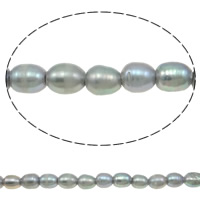 Perlas Arroz Freshwater, Perlas cultivadas de agua dulce, natural, más tamaños para la opción, gris, Grado A, 10-11mm, longitud:15.3 Inch, Vendido por Sarta