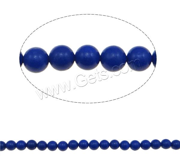 Synthetische Lapis Lazuli Perlen, synthetischer Lapis, rund, verschiedene Größen vorhanden, Bohrung:ca. 1-2mm, Länge:ca. 15 ZollInch, verkauft von Strang