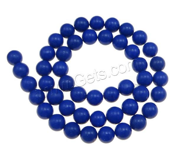 Synthetische Lapis Lazuli Perlen, synthetischer Lapis, rund, verschiedene Größen vorhanden, Bohrung:ca. 1-2mm, Länge:ca. 15 ZollInch, verkauft von Strang