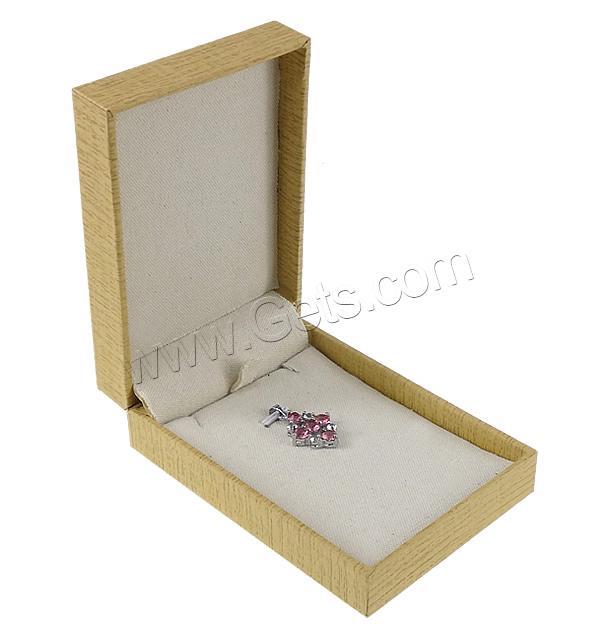 Cardboard Pendant Box, Paper, with Glue Film & Linen, Rectangle, Customized, golden, 70x100x33mm, Sold By PC