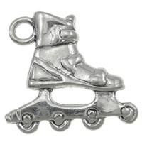Zinc Alloy Shoes Pendants, plated Approx 2mm, Approx 