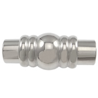 Round Stainless Steel Magnetic Clasp, Column, plated Approx 5mm 