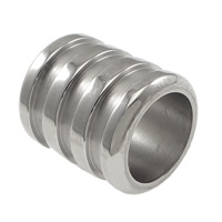 Stainless Steel Large Hole Beads, Column, plated Approx 8mm 
