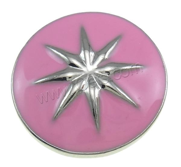 Jewelry Snap Button, Zinc Alloy, Flat Round, plated, Customized & enamel, more colors for choice, nickel, lead & cadmium free, 20x7mm, Sold By PC