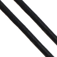 Cowhide Leather Cord, Full Grain Cowhide Leather, black, 3mm 