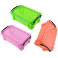 Контейнер пластиковый для хранения бисера, пластик, Прямоугольная форма, прозрачный, Много цветов для выбора 6ПК/Box, продается Box
