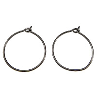 Sterling Silver Hoop Earring Component, 925 Sterling Silver, plated 
