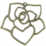 真鍮の花模様のペンダント, 銅, 花形, メッキ, 無色 穴:約 1.5mm, 売り手 パソコン