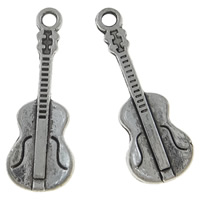 Musical Instrument Shaped Zinc Alloy Pendants, Guitar, plated nickel, lead & cadmium free Approx 