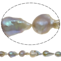 Freshwater Cultured Nucleated Pearl Beads, Cultured Freshwater Nucleated Pearl, Teardrop, natural, purple, Grade AAA, 15-30mm Approx 0.8mm .5 Inch 