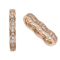 Brass Spacer Bar, plated, Customized & micro pave cubic zirconia nickel, lead & cadmium free Approx 2mm 