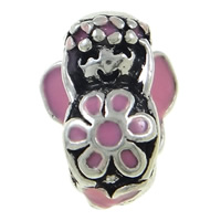Enamel Zinc Alloy European Beads, Girl, plated, Customized & without troll Approx 5mm 