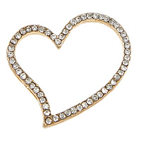 Zinc Alloy Heart Pendants, plated, Customized & with rhinestone nickel, lead & cadmium free Approx 3mm [