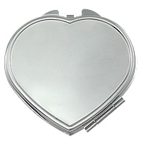 Zinc Alloy Cosmetic Mirror, Heart nickel, lead & cadmium free 