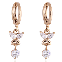 Gets® Jewelry Earring, Brass, Angel, 18K gold plated, with cubic zirconia, nickel, lead & cadmium free 