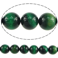 Perles d'Oeil de tigre, Rond, multiple tailles pour le choix, vert Environ 1mm pouce, Vendu par brin