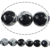 Perles en Agate naturelle de deux tons, agate deux tons, Rond, normes différentes pour le choix & facettes Environ 1-1.5mm Environ 16 pouce, Vendu par brin