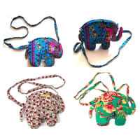 Recycling-Einkaufstasche, Baumwolle, Elephant, gemischte Farben, 24x20cm, 50PCs/Menge, verkauft von Menge