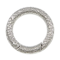 Zinc Alloy Clasp, Donut, plated, textured nickel, lead & cadmium free Approx 17.5mm 