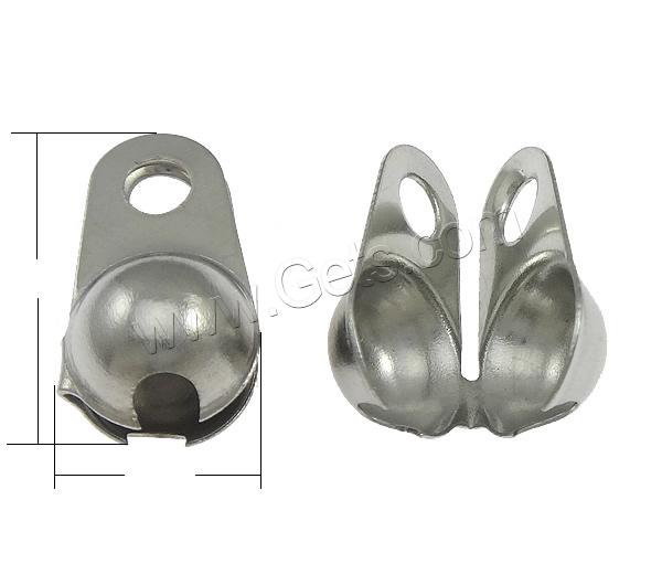 Stainless Steel Bead Tips, plated, different size for choice, more colors for choice, Sold By PC