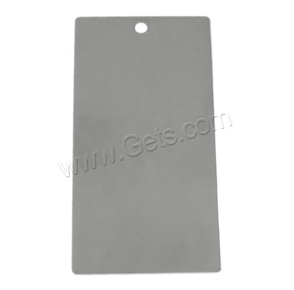 Stainless Steel Tag Charm, Rectangle, Customized, original color, 20x38x0.5mm, Hole:Approx 2mm, 1000PCs/Bag, Sold By Bag