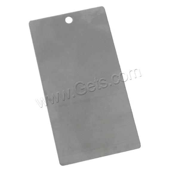 Stainless Steel Tag Charm, Rectangle, Customized, original color, 20x38x0.5mm, Hole:Approx 2mm, 1000PCs/Bag, Sold By Bag