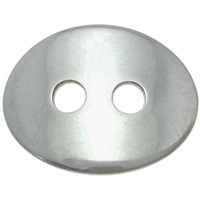 Stainless Steel Button Clasp, Flat Oval, original color Approx 2mm 
