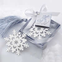 Edelstahl Lesezeichen, mit Nylonschnur, Schneeflocke, Weihnachtsschmuck, 70x70x20mm, verkauft von PC