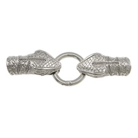 Zinc Alloy Snap Clasp, Snake, plated, with end cap nickel, lead & cadmium free Approx 10mm 