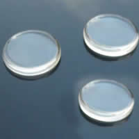 Transparent Glass Cabochon, Flat Round & flat back 