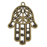 Zinc Alloy Hamsa Pendants, plated, Islamic jewelry & hollow nickel, lead & cadmium free Approx 2.5mm, Approx 