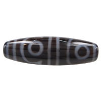 Natural Tibetan Agate Dzi Beads, Oval, four-eyed & Buddhist jewelry & two tone Approx 2.5mm 