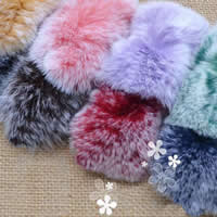 DIY Hair Flowers, Rabbit Fur, mixed colors 