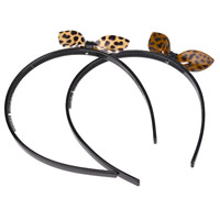 Hair Bands, Acrylic, leopard pattern, mixed colors 