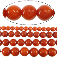 Natural Coral Beads, Round Satin Color Approx 0.5mm Approx 15 Inch 